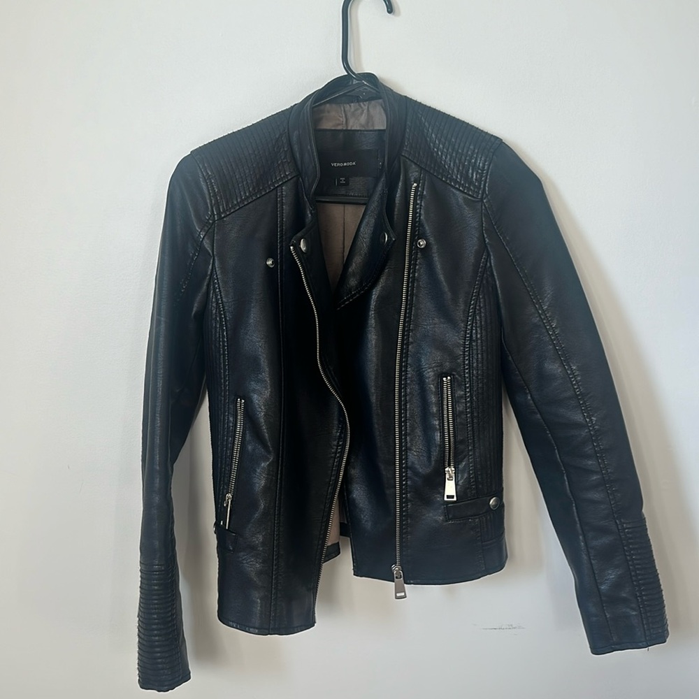 Leather coat
